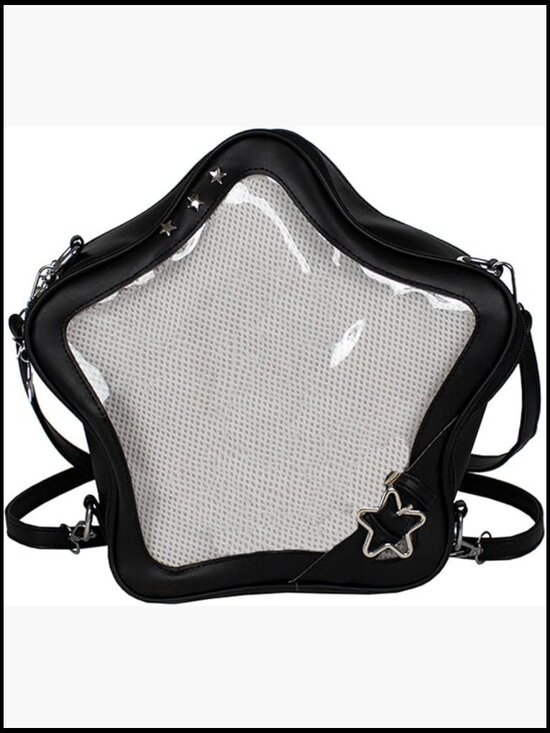 Star Shape Ita Bag - Crossbody Backpack Purse, PU Leather Aesthetic Handbag for main image 4